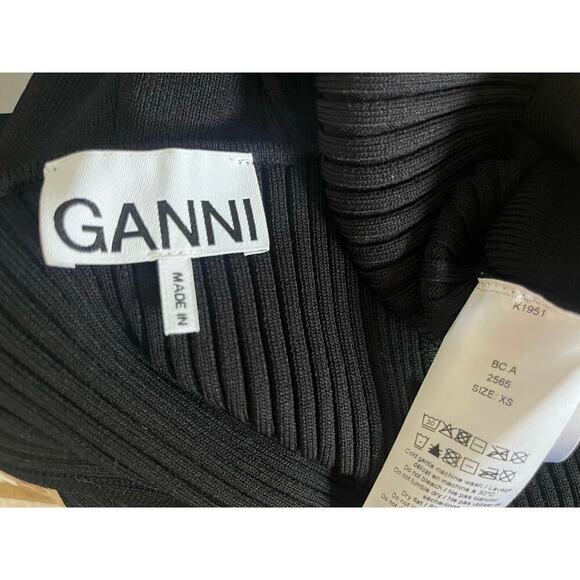 Ganni Black Tank Top - xs - Picture 4 of 4
